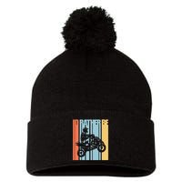 Id Rather Be Riding Quad Bikes Atv Brap Pom Pom 12in Knit Beanie