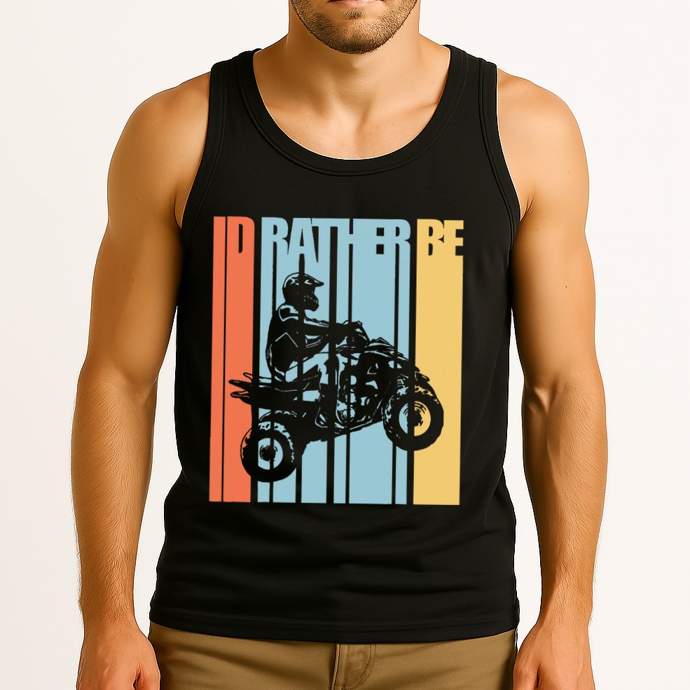 Id Rather Be Riding Quad Bikes Atv Brap Tank Top