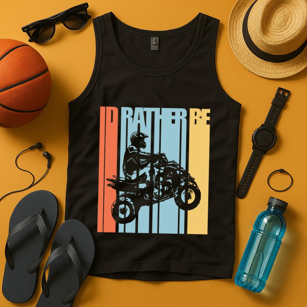 Id Rather Be Riding Quad Bikes Atv Brap Tank Top