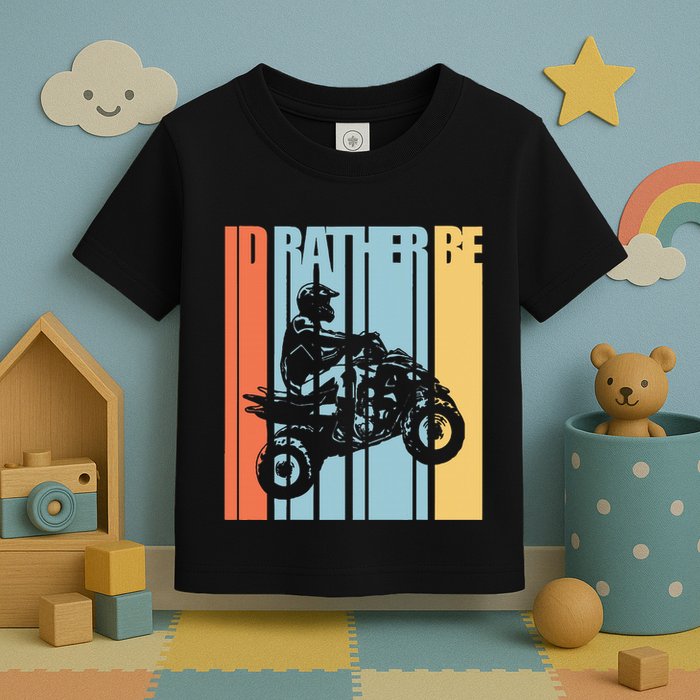 Id Rather Be Riding Quad Bikes Atv Brap Toddler T-Shirt