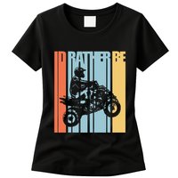 Id Rather Be Riding Quad Bikes Atv Brap Womens T-Shirt