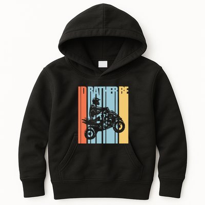 Id Rather Be Riding Quad Bikes Atv Brap Kids Hoodie