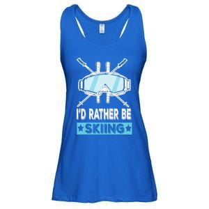 Id Rather Be Skiing Wintersport Ski Snowboard Gift Ladies Essential Flowy Tank