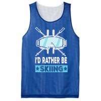 Id Rather Be Skiing Wintersport Ski Snowboard Gift Mesh Reversible Basketball Jersey Tank