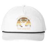 ID Rather Be In The Woods Retro Vintage Deer Lover Hunter Snapback Five-Panel Rope Hat