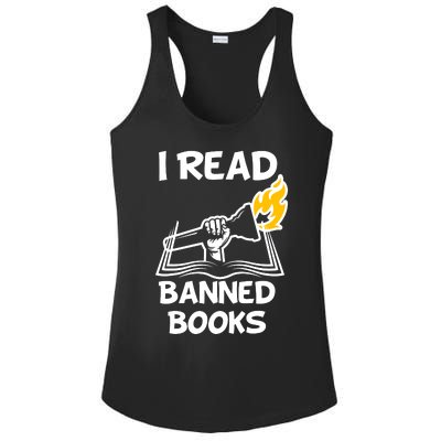 I Read Banned Books Ladies PosiCharge Competitor Racerback Tank