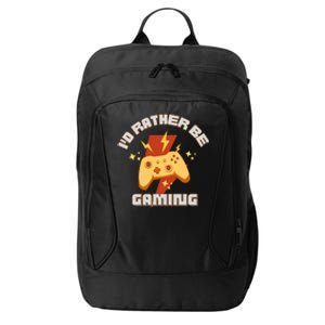 I'd Rather Be Gaming Funny Gaming City Backpack