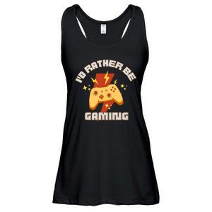 I'd Rather Be Gaming Funny Gaming Ladies Essential Flowy Tank