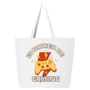 I'd Rather Be Gaming Funny Gaming 25L Jumbo Tote