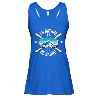 Id Rather Be Skiing Ski Winter Sports Freestyle Skier Gift Ladies Essential Flowy Tank