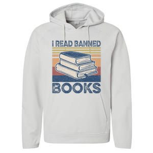 I Read Banned Books Week Librarian Freedom Reader Nerd Performance Fleece Hoodie