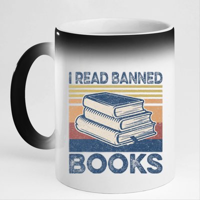 I Read Banned Books Week Librarian Freedom Reader Nerd 11oz Black Color Changing Mug