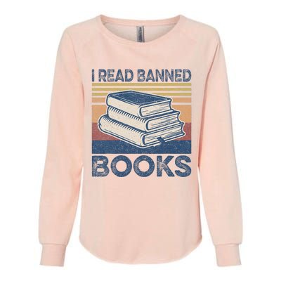 I Read Banned Books Week Librarian Freedom Reader Nerd Womens California Wash Sweatshirt