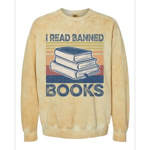 I Read Banned Books Week Librarian Freedom Reader Nerd Colorblast Crewneck Sweatshirt