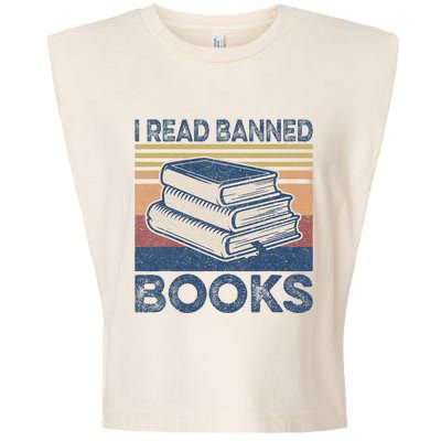 I Read Banned Books Week Librarian Freedom Reader Nerd Garment-Dyed Women's Muscle Tee