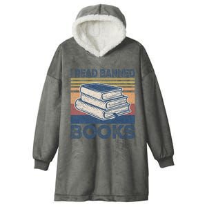 I Read Banned Books Week Librarian Freedom Reader Nerd Hooded Wearable Blanket