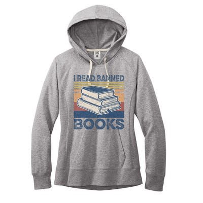 I Read Banned Books Week Librarian Freedom Reader Nerd Women's Fleece Hoodie