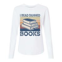 I Read Banned Books Week Librarian Freedom Reader Nerd Womens Cotton Relaxed Long Sleeve T-Shirt