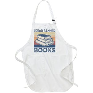 I Read Banned Books Week Librarian Freedom Reader Nerd Full-Length Apron With Pockets