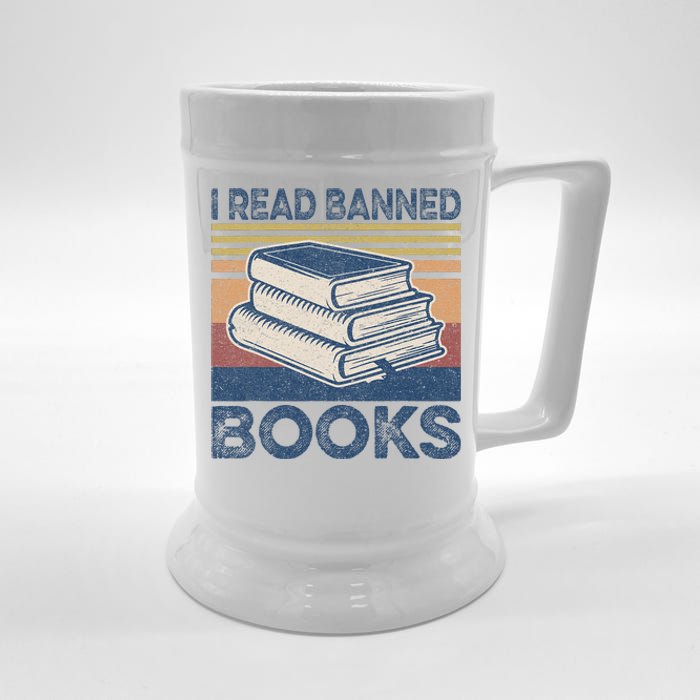 I Read Banned Books Week Librarian Freedom Reader Nerd Beer Stein