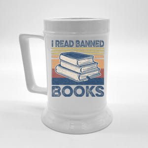 I Read Banned Books Week Librarian Freedom Reader Nerd Beer Stein