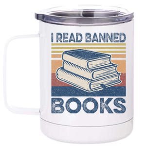 I Read Banned Books Week Librarian Freedom Reader Nerd 12 oz Stainless Steel Tumbler Cup