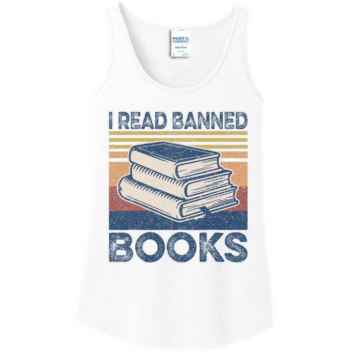 I Read Banned Books Week Librarian Freedom Reader Nerd Ladies Essential Tank