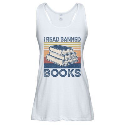 I Read Banned Books Week Librarian Freedom Reader Nerd Ladies Essential Flowy Tank