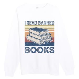 I Read Banned Books Week Librarian Freedom Reader Nerd Premium Crewneck Sweatshirt