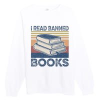 I Read Banned Books Week Librarian Freedom Reader Nerd Premium Crewneck Sweatshirt