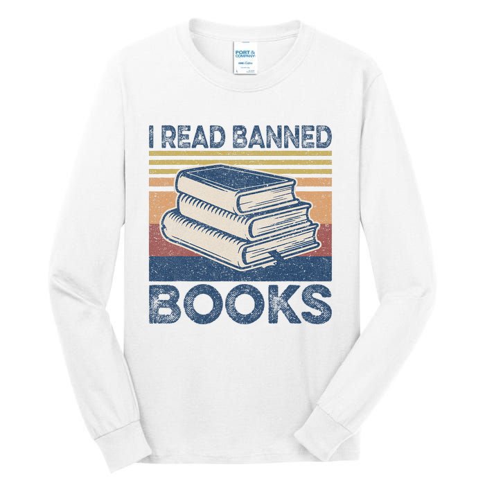 I Read Banned Books Week Librarian Freedom Reader Nerd Tall Long Sleeve T-Shirt