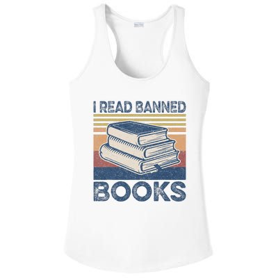 I Read Banned Books Week Librarian Freedom Reader Nerd Ladies PosiCharge Competitor Racerback Tank