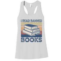 I Read Banned Books Week Librarian Freedom Reader Nerd Women's Racerback Tank