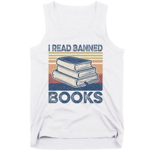 I Read Banned Books Week Librarian Freedom Reader Nerd Tank Top