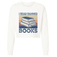 I Read Banned Books Week Librarian Freedom Reader Nerd Cropped Pullover Crew