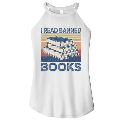 I Read Banned Books Week Librarian Freedom Reader Nerd Women's Perfect Tri Rocker Tank