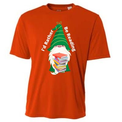 I'd Rather Be Reading Funny St Patrick Day Gnome Book Lover Meaningful Gift Cooling Performance Crew T-Shirt