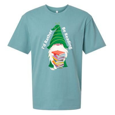 I'd Rather Be Reading Funny St Patrick Day Gnome Book Lover Meaningful Gift Sueded Cloud Jersey T-Shirt