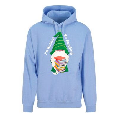 I'd Rather Be Reading Funny St Patrick Day Gnome Book Lover Meaningful Gift Unisex Surf Hoodie