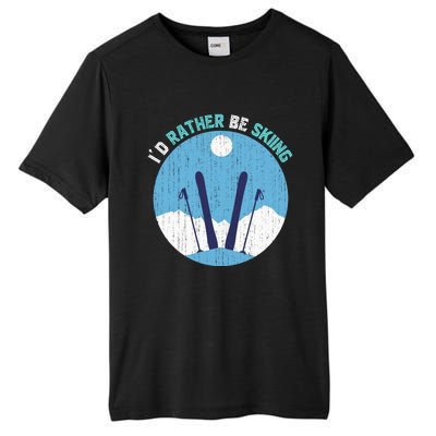 Id Rather Be Skiing Gift For Dad Tall Fusion ChromaSoft Performance T-Shirt