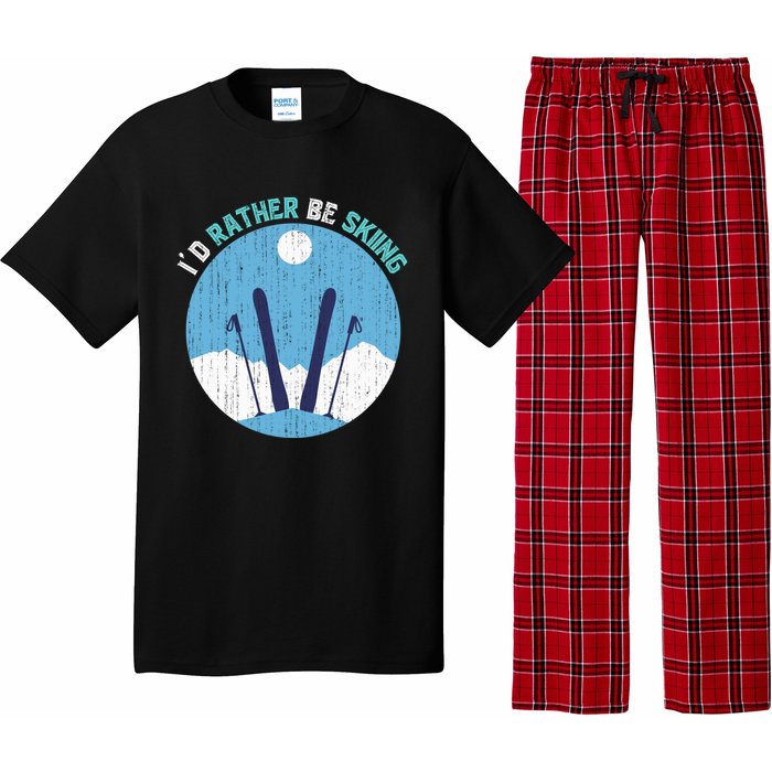 Id Rather Be Skiing Gift For Dad Pajama Set