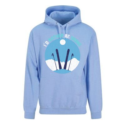 Id Rather Be Skiing Gift For Dad Unisex Surf Hoodie