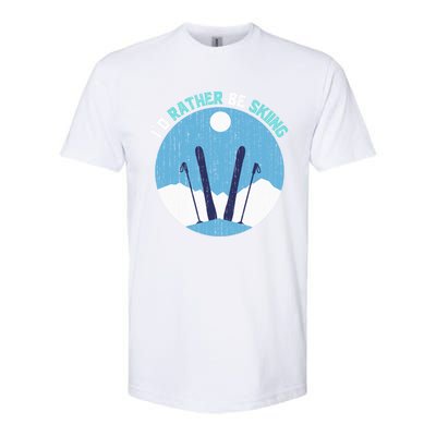 Id Rather Be Skiing Gift For Dad Softstyle CVC T-Shirt