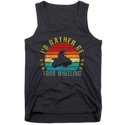 Id Rather Be Four Wheeling Funny Retro Tank Top