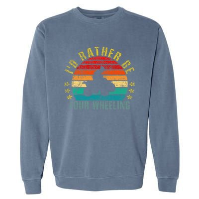 Id Rather Be Four Wheeling Funny Retro Garment-Dyed Sweatshirt