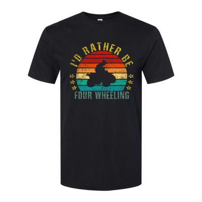 Id Rather Be Four Wheeling Funny Retro Softstyle CVC T-Shirt