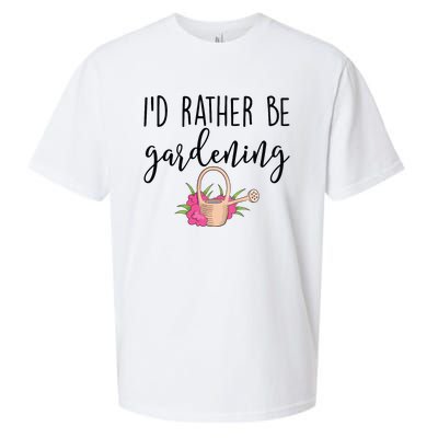 Id Rather Be Gardening Funny Gardener Sueded Cloud Jersey T-Shirt