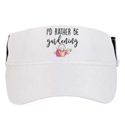 Id Rather Be Gardening Funny Gardener Adult Drive Performance Visor