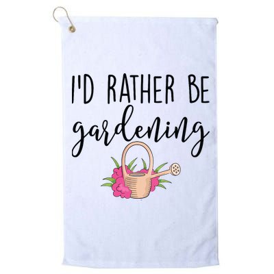 Id Rather Be Gardening Funny Gardener Golf Towel