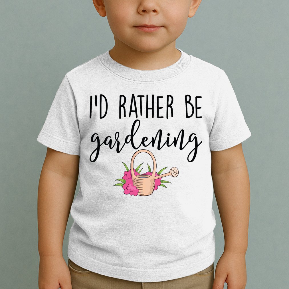 Id Rather Be Gardening Funny Gardener Toddler T-Shirt